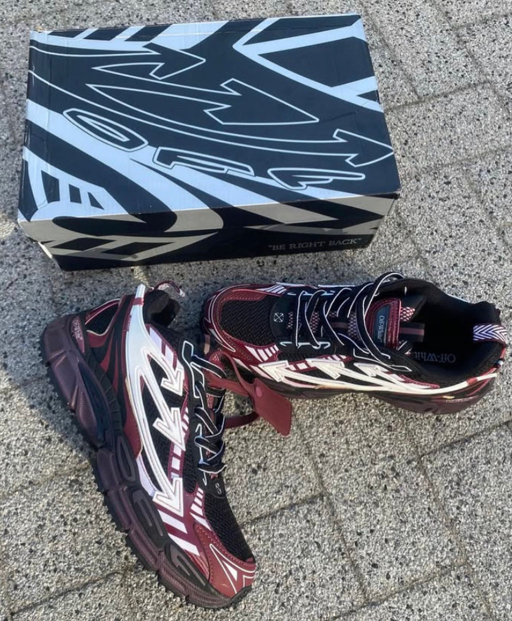Off-White Back Burgundy Shoe.